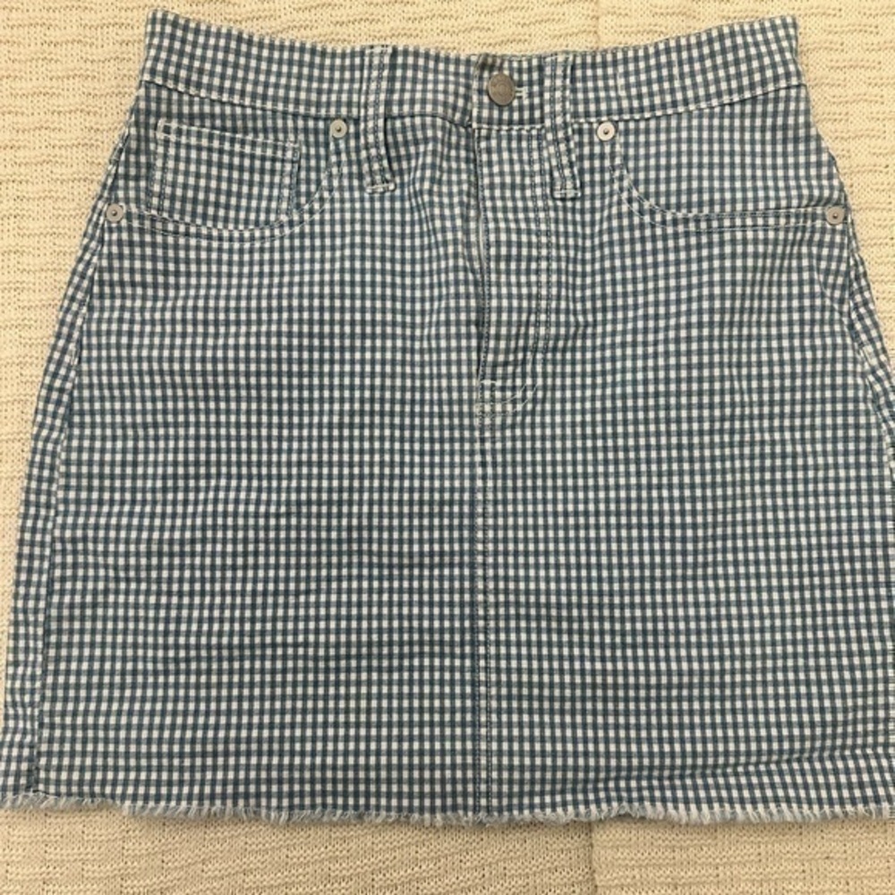 Madewell Gingham Print Skirt